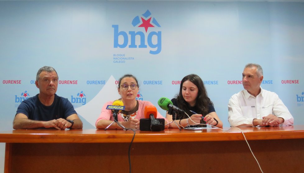 O Grupo municipal do BNG nunha rolda de prensa