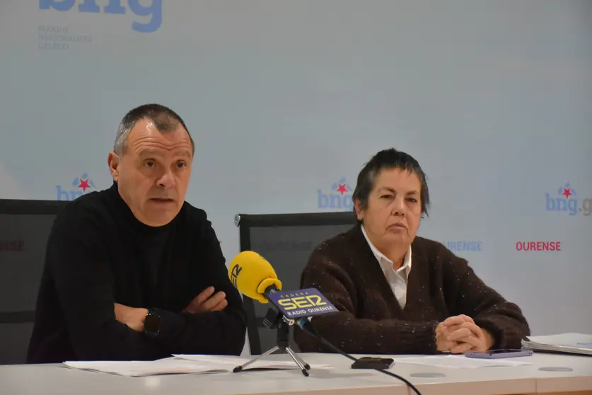Xose Manuel Puga e Mar&iacute;a Mangan deputados do BNG na deputaci&oacute;n de Ourense