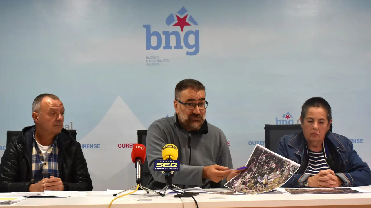 Grupo nacionalista na Deputaci&oacute;n de Ourense, Xos&eacute; Manuel Puga, Bernardo Varela e Mar&iacute;a Mangana