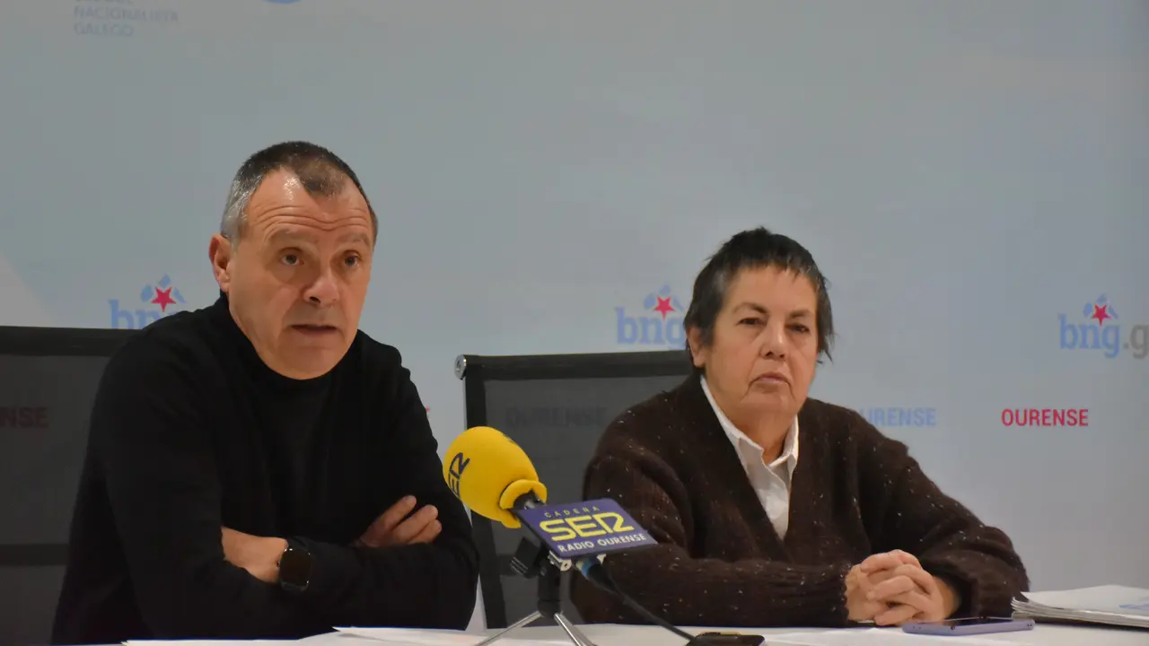 Xose Manuel Puga e Mar&iacute;a Mangan deputados do BNG na deputaci&oacute;n de Ourense