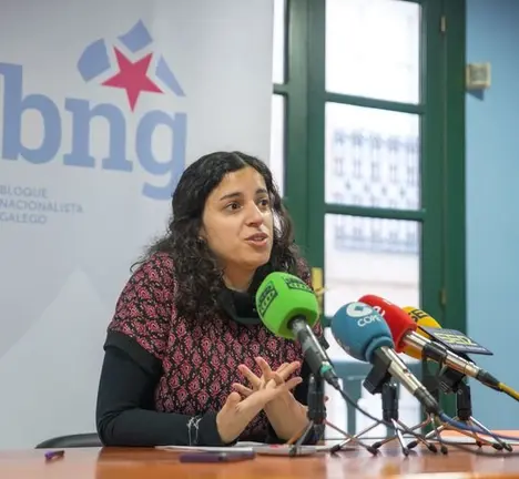 OURENSE (LOCAL BNG, R&Uacute;A DAS BURGAS). 14/11/2017. OURENSE. Rueda de prensa de la deputada del BNG por Ourense, Noa Presas . FOTO: &Oacute;SCAR PINAL
