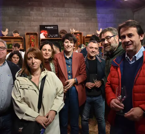 Antonio M&iacute;guez, alcalde Vilar de Santos; Cristina Cid acaldesa Allariz; Ana Pont&oacute;n, portavoz nacional do BNG,  Xose Manuel Puga e Bernardo Varela deputados provincias e Xose Antonio Valado alcalde de Verea