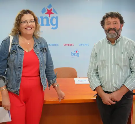 Nuria Feij&oacute;o e Sar&iacute;n N&uacute;&ntilde;ez. Concelleiros BNG en Barbad&aacute;s