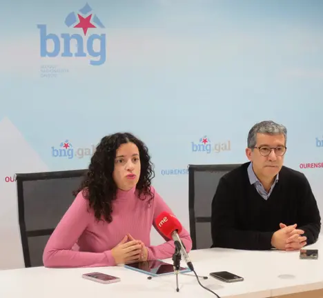Noa Presas e Iago Tabar&eacute;s en rolda de prensa