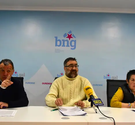 Xose Manuel Puga, Bernardo Varela, Mar&iacute;a Mangana BNG Deputacion Ourense