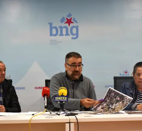 Grupo nacionalista na Deputaci&oacute;n de Ourense, Xos&eacute; Manuel Puga, Bernardo Varela e Mar&iacute;a Mangana
