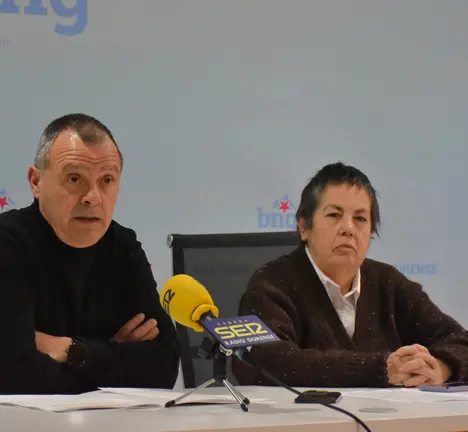 Xose Manuel Puga e Mar&iacute;a Mangan deputados do BNG na deputaci&oacute;n de Ourense